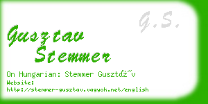 gusztav stemmer business card